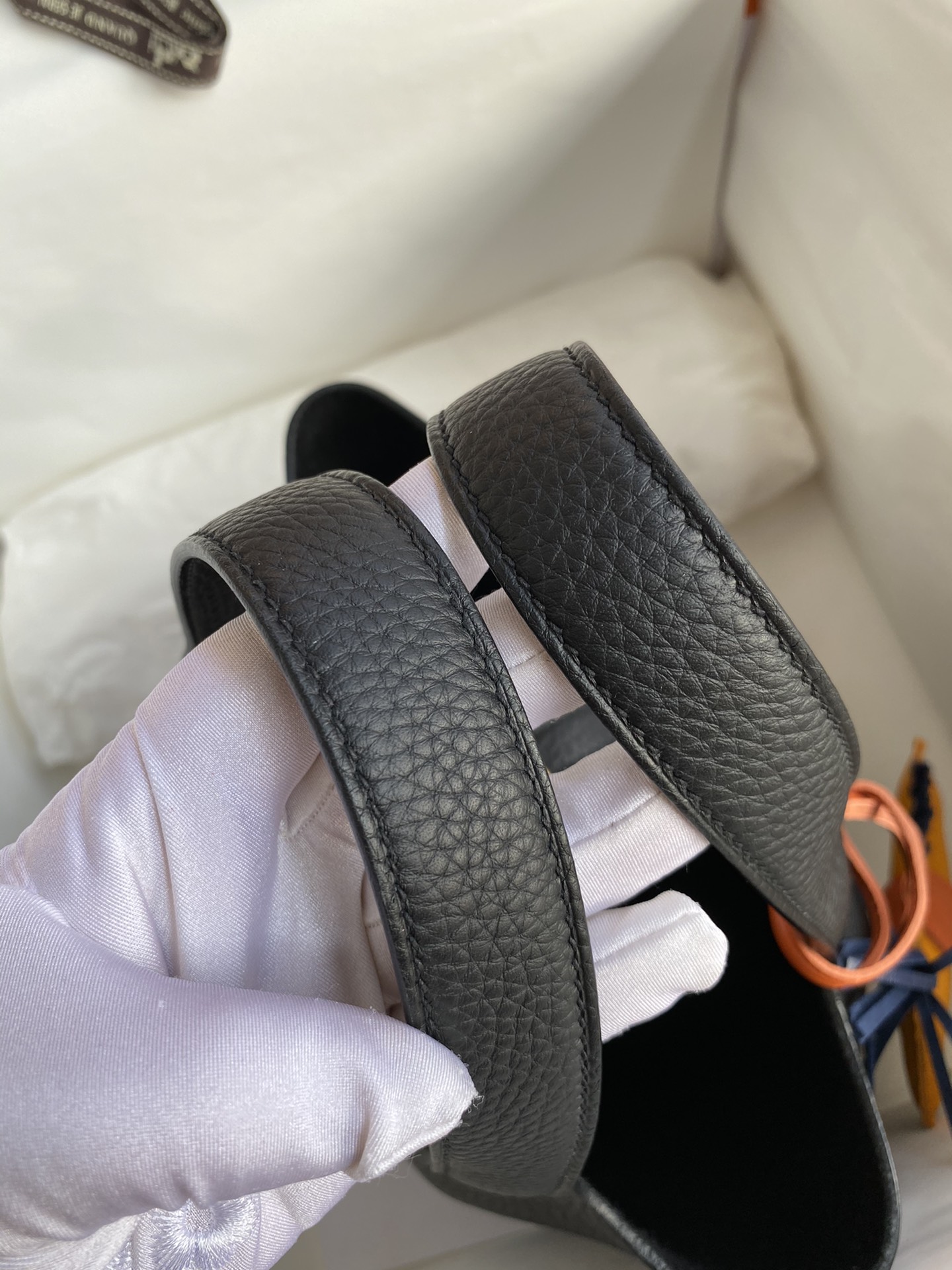 에르메스 피코탄 락22 블랙 금장 소가죽